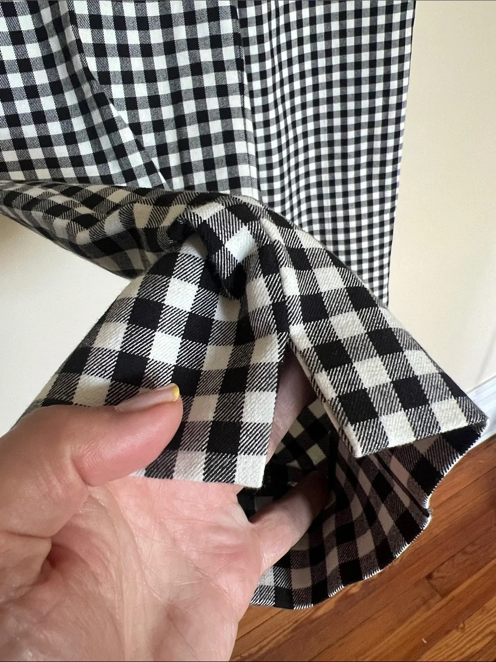 Talbots Gingham Chatham Preppy Ankle Pants Black White Side Zip Size 12 - Picture 5 of 11